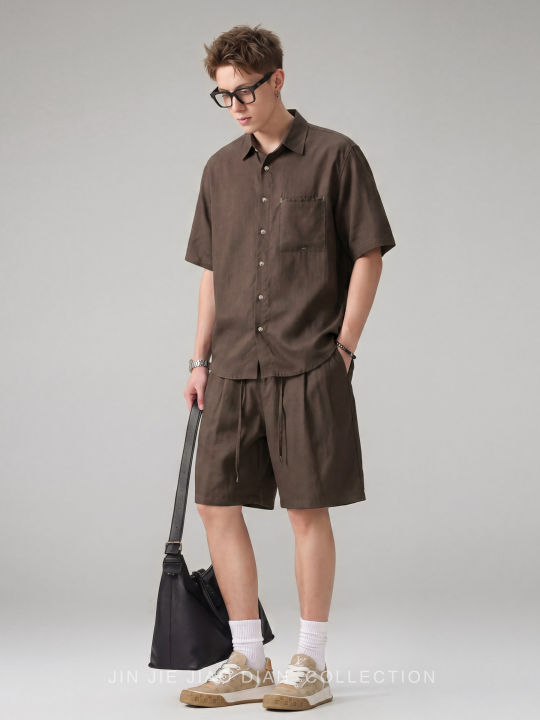 JINJIEJIAODIAN%20%7C%20Vintage%20Luxe%20Tencel%20Linen%20Leisure%20Sport%20Set%20Men%20-%20Image%204