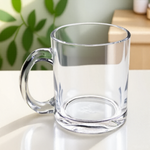 Food Grade Glass Cup Tea Cup with Handle Thickened High Temperature Resistant Luxury Home Use Cup round Shape Lead-Free Crystal