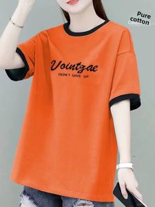 HUAXUNRAN | Slimming Loose Fit Cotton Short Sleeve T-shirt