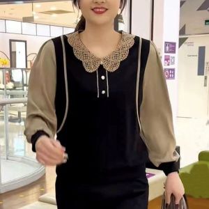 QIAOXIZI | Fashionable Loose-Fit Long Sleeve T-Shirt for Women