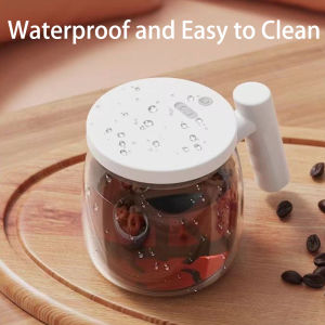 USB 400ml Automatic Mixing Cup With Lid Auto Stirring Mug Travel Self Stir High Speed Electric Self Stirring Mug Electric Stirring Rechargeable Coffee Cup Glass With Handle
