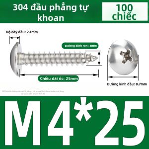 Yi Se Dian Zi | Vít Tự Khoan Đầu Phẳng Inox 304 Dùng Cho Gỗ