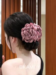Caro Dry Rose Flower Hair Clip Spring Summer New Style French Girl Hair Card Shark Tail Hair Clip Bun Hair Accessory