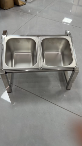 【Local Delivery】Adjustable Pet Dog Bowl With Stand Dog Stainless Food Water Bowl for Cat Dog Pet