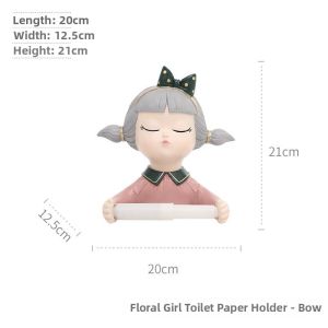 GUANGMANZHI | Cartoon Girl Decorative Wall Mounted Tissue Box