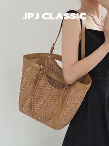 jpj | JPJClassic Womens Basket Bag Casual Off-Shoulder Handbag Soft PE Material Commute Style Large Size Solid Color Pure Leisure