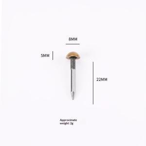 10pcs Upholstery Nails Solid Brass Retro Studs Thumb Tacks Furniture Fastener Vintage Decor Sofa Door 6/8/10/12mm Head 22mm Long