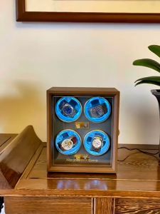 IBBETON Luxury Brand Wooden Watch Winder High End 1 2 4 Slot Automatic Watch Case With Mabuchi Motor Watch Cabinet Ambient Light Clock Storage Box Watch Box Watch Winder For Rolex - Lazada