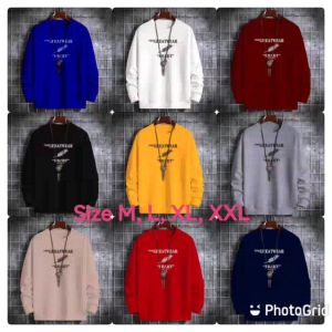 Diskon Spesial Sweater Keren Kaos Pria Elegan Crewneck Trendy Sweatshirt Kasual Sweter Cowok Brart