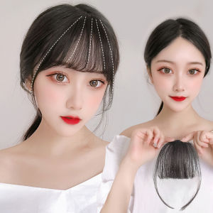 (2) แฮร์พีซผมสังเคราะห์ผม ม้า เรียบร้อย วิคฟู พิจารณาที่หนีบผม มองไม่เห็นธรรมชาติ