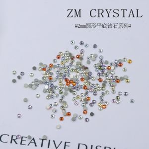 Ultra-Shiny Rose Cut Zirconium Oxide Nails Drill Mini Pile Drill Nail Stickers Drill Jewelry Flat Bottom round Beauty Nail Tools