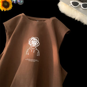 INS Trendy Handsome Cotton Sleeveless T-shirt Mens Summer American Hiphop High Street Sports Fitness Tank-Top Waistcoat