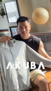 Áo Khoác Chống Nắng Nam AKUBA Có Nón Khóa Kéo Cao – Vải Cotton Cản Tia UV Thoáng Mát | 01QE1259