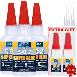 Choice Buy Three Get Two free 502 Super Wood Glue Extra Strong 502 Fast Instant Adhesive Cyanoacrylate Hardware Wood Craft Hobby Seconds Bond Liquid Super Glue Tool 50g.