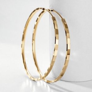Fashion Classics Metal Big Circle Earrings for Women Stainless Steel Circle Girls Shiny Delicate Party Jewelry