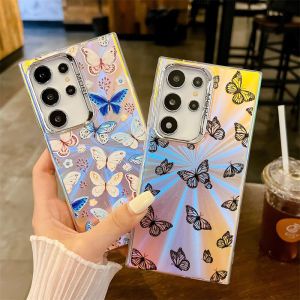 Kisscase Mạ Tia Laser Bướm Sơn vỏ điện thoại Cho iPhone 15 14 13 Pro Max Imd Đầy Màu Sắc bằng nhựa PC mờ + TPU Cứng Chống-Mùa Thu Chống Sốc Ốp lưng cho iPhone 15 14 13