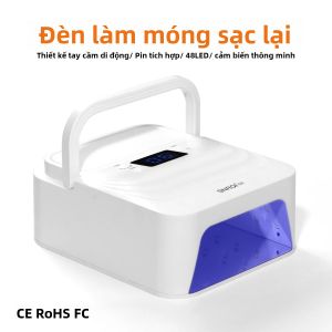 Máy Sấy Móng 48 Đèn LED Với Cảm Biến Chuyển Động Đèn UV Để Làm Khô Sơn Gel Sử Dụng Pin Dụng Cụ Chăm Sóc Chân Thiết Bị Chăm Sóc Móng Di Động