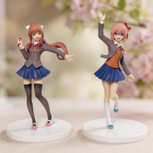 Bandai | 17cm 6.69 inch Anime Sayori Monika Figures Pvc Statue Desktop Ornamen Collection Statue Model Decoration Room Desk Toys Gifts