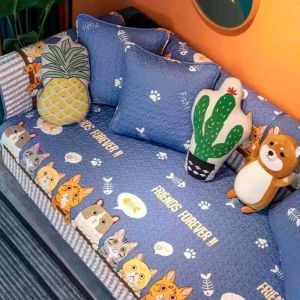 【LonlyDance】แผ่นรองโซฟา ผ้าปูโซฟา ลายการ์ตูน ผ้าปูอเนกประสงงค์ ตกแต่งมินิมอล90*210cm กันน้ํา กันฝุ่น