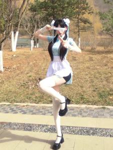 New Chinese Style Cheongsam Dress Halloween Christmas Cosplay Uniform Soft Girl Maid Skirt Short Cheongsam Daily Wear