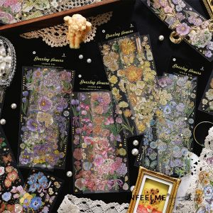 Stickers Punk | Waterproof Gold Embossed Retro Plant Stickers
