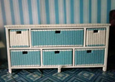 (Ready stok) Cod Lemari Laci 6 Rotan Sintetis Lemari Plastik Rak Buku Susun Meja Tv Minimalis rottan