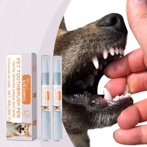 YEGBONG Pet Teeth Cleaning Tools Pet Grooming Toothbrush Cleaning Kit Tartar Remover Tartar Scraper Dog Dental Stain Cleaning Pen Pet Toothbrush Pen Teeth Cleaning Tool Fresh Breath Pet Toothbrush Toothpaste All-in-One Teeth Cleaning for Dogs and Cats