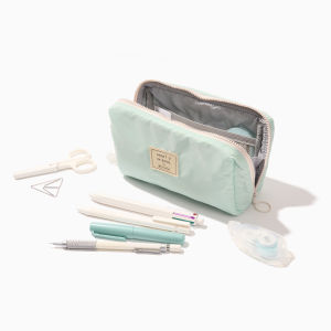 MUIS Simple Solid Color Large Capacity Tote Bag Style School Supplies Pencil Case for High School Students Boys Girls