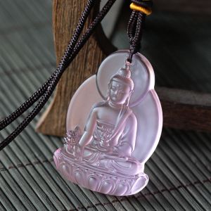 Lithophane Medicine Buddha Pendant Amulet Versatile for Men And Women Protection Lucky Gift for Elders And Superiors
