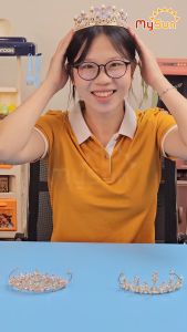 Vương miện công chúa sinh nhật cho bé gái cài tóc trang trí bánh kem MySun