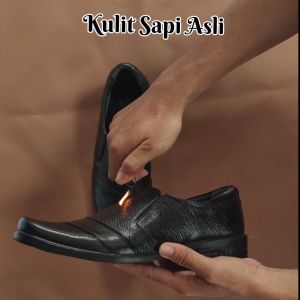 Sepatu Pantofel Kulit Asli - Sepatu Fantopel Kulit Sapi 100% Draxvil Kulit Sapi Asli