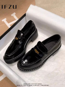 Leather British Style Womens Loafers Spring Autumn New Fashion Commuter Thick Bottom Flats Easy to Wear Casual round Toe