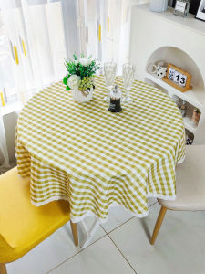 Vải Trang Trí Bàn Tròn Bằng Vải Cotton-lanh Không Cần Giặt Dùng Cho Nhà Bếp Bàn Ăn Bàn Trà Chống Trượt Mùa Hè 2020