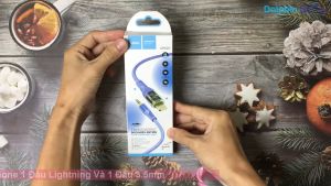 Dây Kết Nối Ra Loa Earldom AUX 40 / Hoco UPA25 Cho iPhone 1 Đầu Lightning Và 1 Đầu 3.5mm