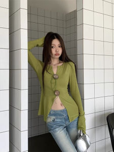 Áo Sơ Mi Dài Tay Cổ Chữ V Màu Đen Thanh Lịch Cho Nữ Mùa Thu 2025 Phong Cách Mỹ Cổ Điển Thiết Kế Hở Dáng Ôm Mềm Mại Thoải Mái