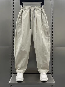 กางเกงขายาวทรงหลวมสไตล์ฮาราจูกุสำหรับผู้ชายในช่วงฤดูร้อนปี 2025 ทรงหลวมสบาย ๆ สไตล์อเมริกัน ทรงตรง ทรงยาว ทรงตรง