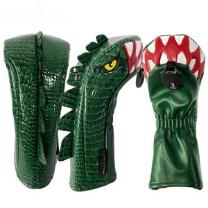 Dinosaur Golf Wood Cover For Driver Fairway Hybrid Protector PU Leather Waterproof Golf Headcover Set Golf Club Covers