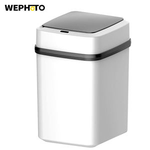 WEPHOTO 13L/15L Automatic Touchless Smart Trash Can Motion Sensor Trash Bin Rubbish Waste Bin Kitchen Trash Can Garbage Bin