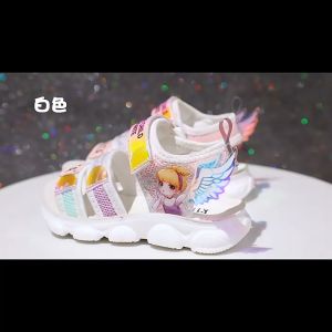 Xăng đan bé gái in hình công chúa thoáng khí êm chân Sandal học sinh đi học đế chống trơn trượt Dép quai hậu bé gái quai ngang đi biển Mùa Hè GG095