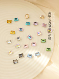 Rectangular Right Angle Nail Drill Jewelry Square Sugar Nail Drill Decoration Assorted Shapes Sharp Bottom