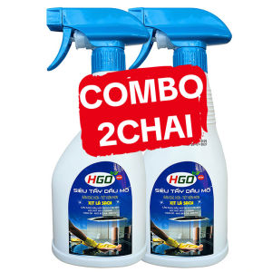 Combo 2 chai xịt tẩy dầu mỡ nhà bếp HGO 500ml/chai làm sạch máy hút mùi bếp gas tường bếp
