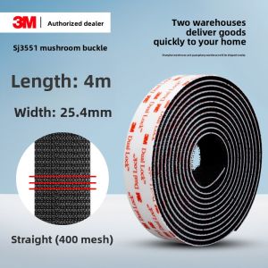 3M | Strong Adhesive Heat-Resistant Non-Slip Mushroom Hook and Loop Straps