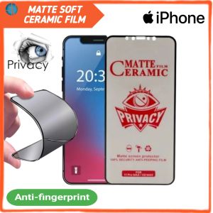 TEMPERED GLASS CERAMIC MATTE PRIVACY FILM TYPE IPHONE ANTI GORES LAYAR KERAMIK SPV FOR