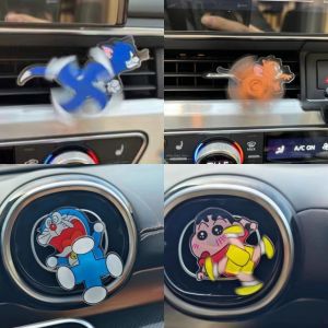 KEBIDU ที่ตกแต่งภายในรถในเครื่องประดับรถยนต์ช่องแอร์รูปหนูจับแมวอุปกรณ์เสริมรถยนต์2024ตัวสินค้าใหม่