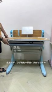 Kids Hydraulic Pressure Lifting Study Desk Chair Sitting Posture Correcting Chair Student Chair Up-down With Backrest