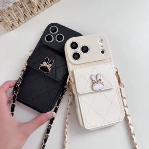 3D Bowknot Crossbody Card Holder Wallet Phone Case for IPhone 17 Air 18 16 Pro Max 15 14 Plus 13 12 11 XS XR X 7 8 Plus Cover