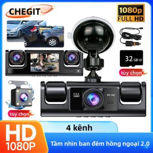 Camera Hành Trình Ô Tô 4 Kênh 1080P HD Với Camera Lùi Tầm Nhìn Ban Đêm Cảm Biến G Phát Hiện Chuyển Động Dành Cho Xe Cộ