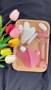 Combo Miếng Massage và Thanh Lăn Massage Mặt Giúp thon gọn trẻ hóa làn Da Mặt