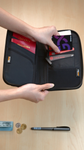 tomtoc T03 Navigator Passport Holder with RFID Blocking Travel Wallet Portable Bag