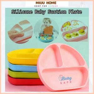 Silicone Suction Plate Baby Silicon Plate Baby Compartment Plate Food Grade Pinggan Suction Baby Set Pinggan Baby Blw